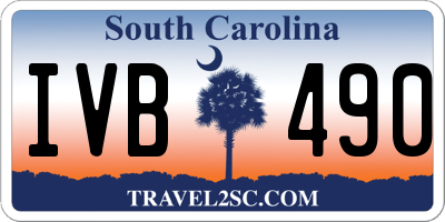 SC license plate IVB490