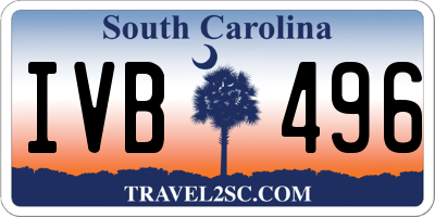 SC license plate IVB496
