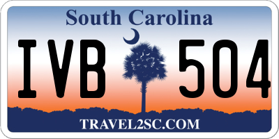 SC license plate IVB504