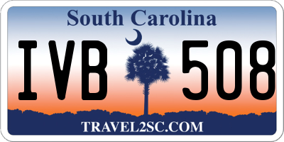 SC license plate IVB508
