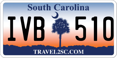 SC license plate IVB510