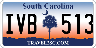 SC license plate IVB513