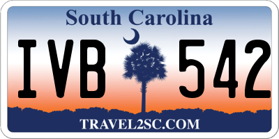 SC license plate IVB542