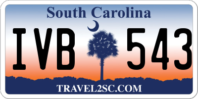 SC license plate IVB543