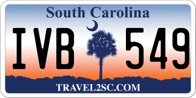 SC license plate IVB549