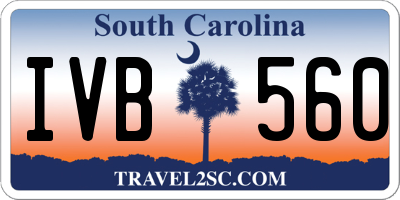 SC license plate IVB560