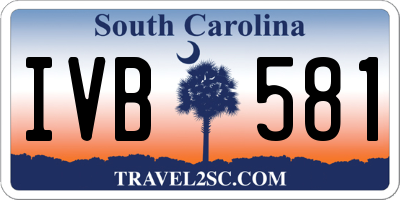 SC license plate IVB581