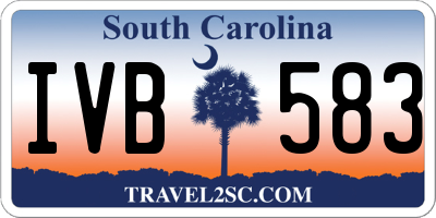 SC license plate IVB583