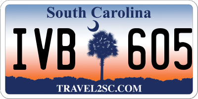 SC license plate IVB605