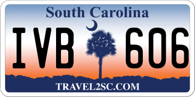 SC license plate IVB606