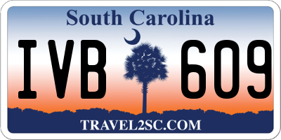 SC license plate IVB609