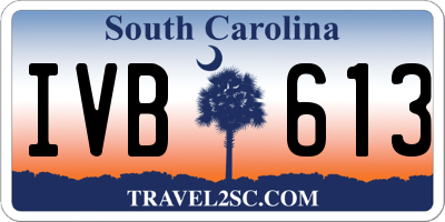SC license plate IVB613