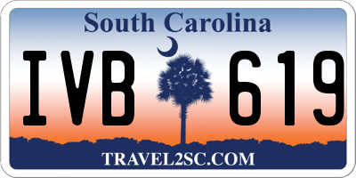 SC license plate IVB619