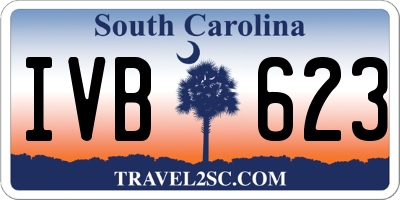SC license plate IVB623