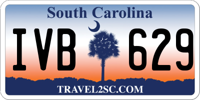 SC license plate IVB629