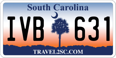 SC license plate IVB631