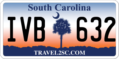 SC license plate IVB632