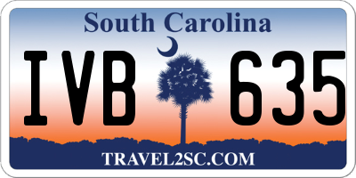 SC license plate IVB635