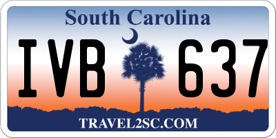 SC license plate IVB637