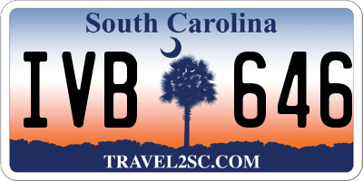 SC license plate IVB646