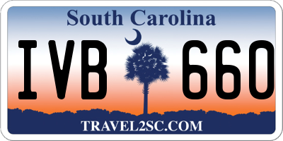 SC license plate IVB660