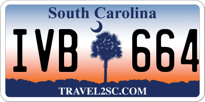 SC license plate IVB664