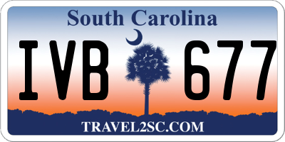 SC license plate IVB677
