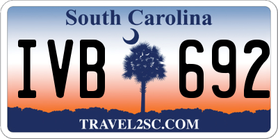 SC license plate IVB692