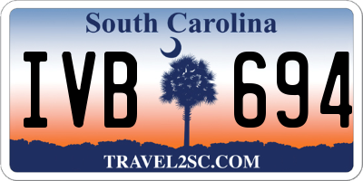 SC license plate IVB694