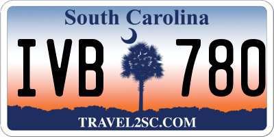 SC license plate IVB780