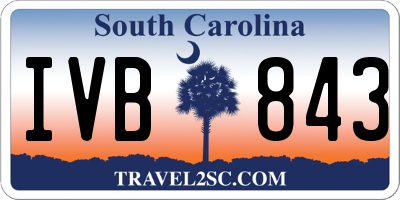 SC license plate IVB843