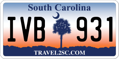 SC license plate IVB931