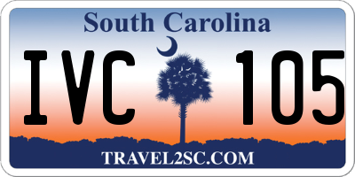 SC license plate IVC105