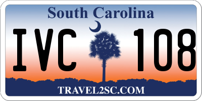SC license plate IVC108