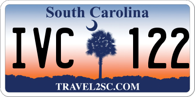 SC license plate IVC122