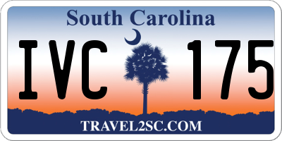 SC license plate IVC175