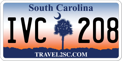 SC license plate IVC208
