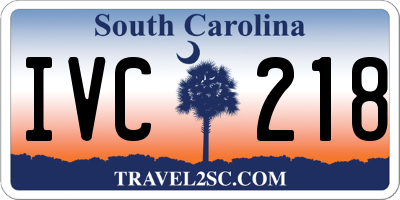 SC license plate IVC218