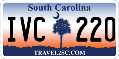 SC license plate IVC220