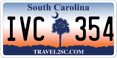 SC license plate IVC354