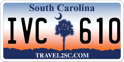 SC license plate IVC610
