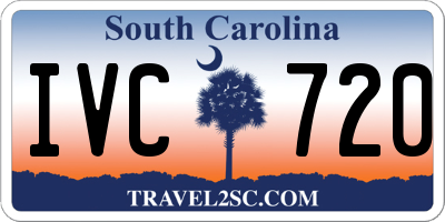SC license plate IVC720