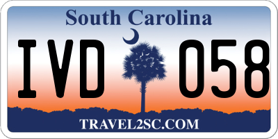 SC license plate IVD058