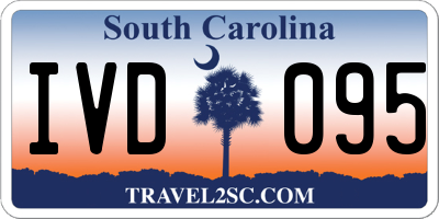 SC license plate IVD095