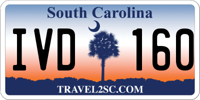 SC license plate IVD160
