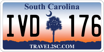 SC license plate IVD176