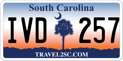 SC license plate IVD257