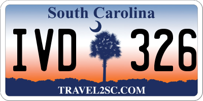 SC license plate IVD326