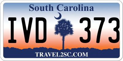 SC license plate IVD373