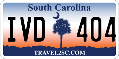 SC license plate IVD404